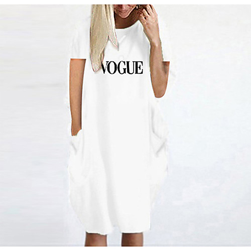 Women's T Shirt Dress Tee Dress Knee Length Dress Blue Yellow Fuchsia Gray Green White Black Short Sleeve Letter Spring Summer Round Neck Casual Oversized 2021 S M L XL XXL 3XL 4XL 5XL
Women's T Shirt Dress Tee Dress Knee Length Dress Blue Yellow Fuchsia Gray Green White Black Short Sleeve Letter Spring Summer Round Neck Casual Oversized 2021 S M L XL XXL 3XL 4XL 5XL