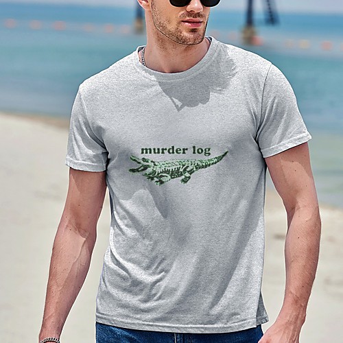 Men's Tee T shirt Hot Stamping Graphic Prints Crocodile Plus Size Print Short Sleeve Casual Tops Cotton Basic Designer Big and Tall White Gray
Men's Tee T shirt Hot Stamping Graphic Prints Crocodile Plus Size Print Short Sleeve Casual Tops Cotton Basic Designer Big and Tall White Gray