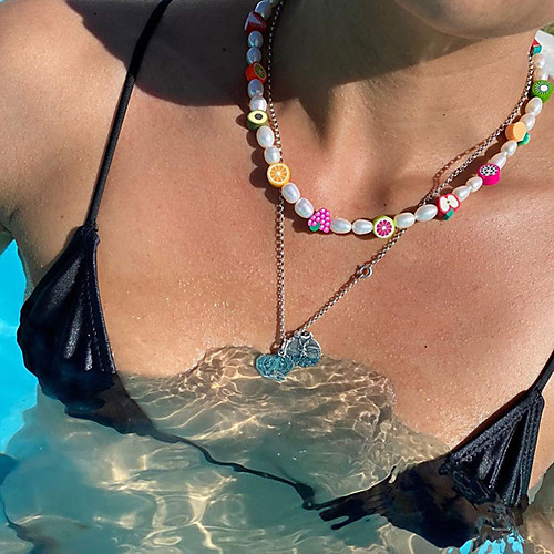 Women's Beaded Necklace Beads Fruit Colorful Fashion Holiday Sweet Imitation Pearl Acrylic Alloy Rainbow 40 cm Necklace Jewelry 1pc For Gift Prom Birthday Party Beach Festival
Women's Beaded Necklace Beads Fruit Colorful Fashion Holiday Sweet Imitation Pearl Acrylic Alloy Rainbow 40 cm Necklace Jewelry 1pc For Gift Prom Birthday Party Beach Festival