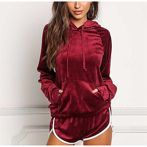 Women's Loungewear Pajamas Sets Zipper Pocket Solid Color Sports Cotton Blend Polyester Charm Chic & Modern Casual Hoodie Shorts Hooded Street Daily Wear Long Sleeve Seamed Without Lining Hoodie
Women's Loungewear Pajamas Sets Zipper Pocket Solid Color Sports Cotton Blend Polyester Charm Chic & Modern Casual Hoodie Shorts Hooded Street Daily Wear Long Sleeve Seamed Without Lining Hoodie