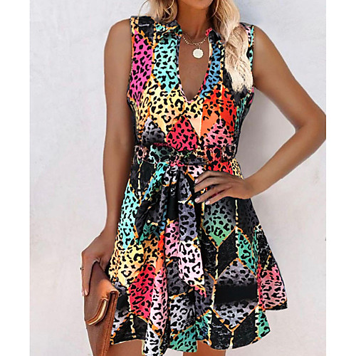 Women's A Line Dress Short Mini Dress Rainbow Sleeveless Print Color Block Print Summer V Neck Casual 2021 S M L XL XXL
Women's A Line Dress Short Mini Dress Rainbow Sleeveless Print Color Block Print Summer V Neck Casual 2021 S M L XL XXL