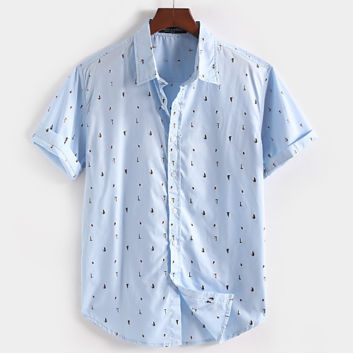 Men's Shirt Graphic Button-Down Short Sleeve Casual Tops 100% Cotton Lightweight Casual Fashion Breathable Blue
Men's Shirt Graphic Button-Down Short Sleeve Casual Tops 100% Cotton Lightweight Casual Fashion Breathable Blue