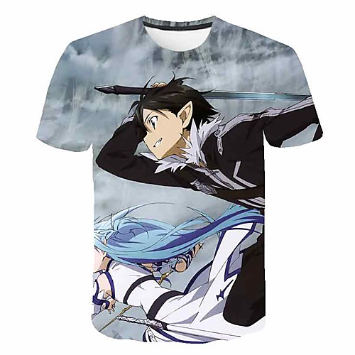 Inspired by SAO Swords Art Online Anime Cartoon 100% Polyester 3D 3D Harajuku Graphic T shirt For Women's / Men's
Inspired by SAO Swords Art Online Anime Cartoon 100% Polyester 3D 3D Harajuku Graphic T shirt For Women's / Men's