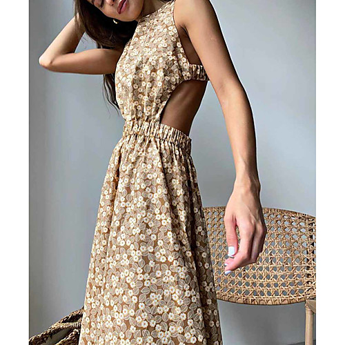 Women's Sundress Maxi long Dress Blue Yellow Sleeveless Floral Print Backless Print Fall Summer Round Neck Casual Holiday 2021 S M L XL / Cotton / Cotton
Women's Sundress Maxi long Dress Blue Yellow Sleeveless Floral Print Backless Print Fall Summer Round Neck Casual Holiday 2021 S M L XL / Cotton / Cotton