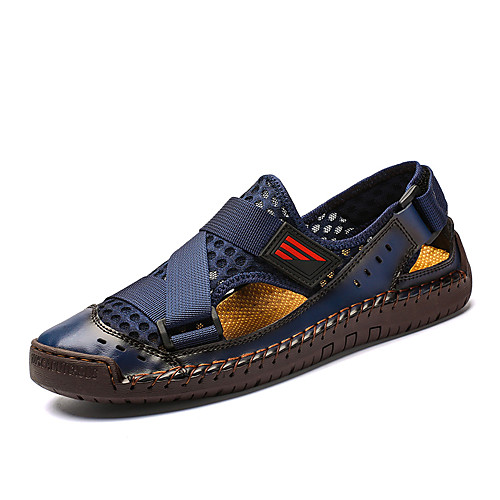 Men's Sandals Flat Sandals Outdoor Hiking Sandals Casual Daily Outdoor Mesh Breathable Handmade Non-slipping Blue Black Brown Spring Summer
Men's Sandals Flat Sandals Outdoor Hiking Sandals Casual Daily Outdoor Mesh Breathable Handmade Non-slipping Blue Black Brown Spring Summer