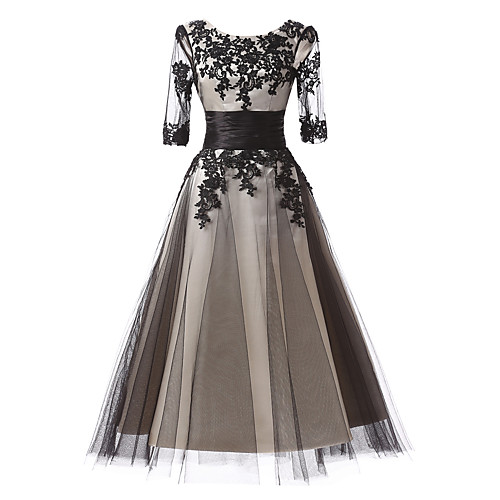 Ball Gown Elegant Floral Wedding Guest Formal Evening Dress Jewel Neck Half Sleeve Ankle Length Lace with Lace Insert Appliques 2021
Ball Gown Elegant Floral Wedding Guest Formal Evening Dress Jewel Neck Half Sleeve Ankle Length Lace with Lace Insert Appliques 2021