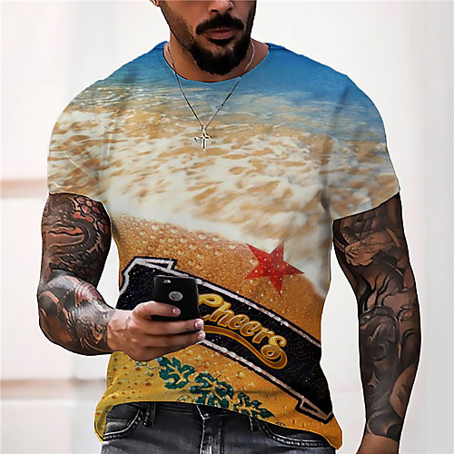 Men's Tee T shirt Shirt 3D Print Graphic Prints Beach Print Short Sleeve Daily Tops Casual Designer Big and Tall Yellow
Men's Tee T shirt Shirt 3D Print Graphic Prints Beach Print Short Sleeve Daily Tops Casual Designer Big and Tall Yellow