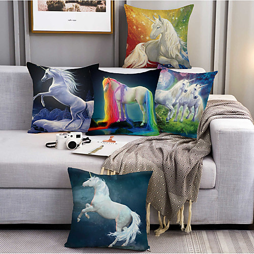 Unicorn Double Side Cushion Cover 5PC Soft Decorative Square Throw Pillow Cover Cushion Case Pillowcase for Bedroom Livingroom Superior Quality Machine Washable Outdoor Cushion for Sofa Couch Bed Chair
Unicorn Double Side Cushion Cover 5PC Soft Decorative Square Throw Pillow Cover Cushion Case Pillowcase for Bedroom Livingroom Superior Quality Machine Washable Outdoor Cushion for Sofa Couch Bed Chair
