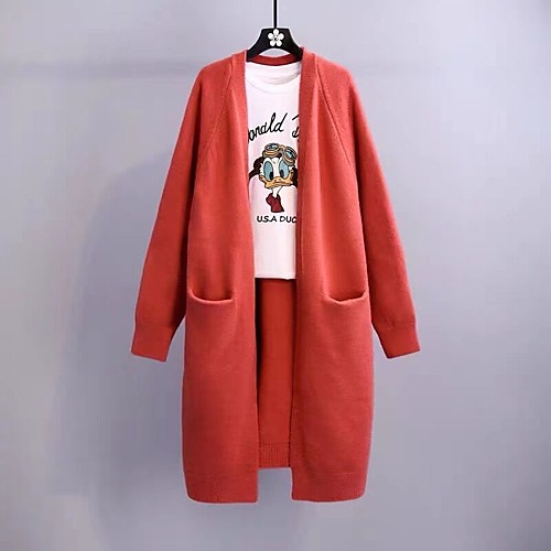 Women's Solid Color Sweater Long Sleeve Sweater Cardigans V Neck Brick red Camel Dark Gray
Women's Solid Color Sweater Long Sleeve Sweater Cardigans V Neck Brick red Camel Dark Gray