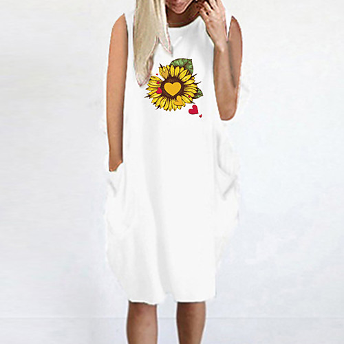 Women's T Shirt Dress Tee Dress Knee Length Dress Blue Yellow Fuchsia Gray Green White Black Sleeveless Floral Summer Round Neck Casual Oversized 2021 S M L XL XXL 3XL 4XL 5XL
Women's T Shirt Dress Tee Dress Knee Length Dress Blue Yellow Fuchsia Gray Green White Black Sleeveless Floral Summer Round Neck Casual Oversized 2021 S M L XL XXL 3XL 4XL 5XL