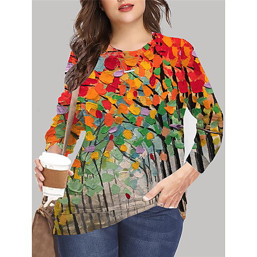Women's Plus Size Tops Pullover Sweatshirt Floral Graphic Print Long Sleeve Crewneck Basic Fall Summer Blue Red Big Size XL XXL 3XL 4XL 5XL
Women's Plus Size Tops Pullover Sweatshirt Floral Graphic Print Long Sleeve Crewneck Basic Fall Summer Blue Red Big Size XL XXL 3XL 4XL 5XL
