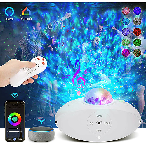 Star Galaxy Projector Light LED Projector Light Smart Projector Works with Alexa Google Assistant, 21 Lighting Effects 16 Colors Phone with Bluetooth Speaker for Bedroom Kids Adults
Star Galaxy Projector Light LED Projector Light Smart Projector Works with Alexa Google Assistant, 21 Lighting Effects 16 Colors Phone with Bluetooth Speaker for Bedroom Kids Adults