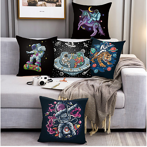 Astronaut Double Side Cushion Cover 5PC Soft Decorative Square Throw Pillow Cover Cushion Case Pillowcase for Bedroom Livingroom Superior Quality Machine Washable Outdoor Cushion for Sofa Couch Bed Chair
Astronaut Double Side Cushion Cover 5PC Soft Decorative Square Throw Pillow Cover Cushion Case Pillowcase for Bedroom Livingroom Superior Quality Machine Washable Outdoor Cushion for Sofa Couch Bed Chair