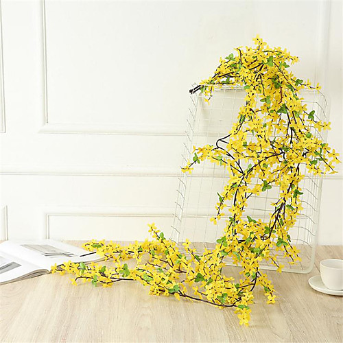 80CM Pastoral Style Imitation Flower Small Yellow Flower Rattan Vines Hotel Loft Ceiling Decoration
80CM Pastoral Style Imitation Flower Small Yellow Flower Rattan Vines Hotel Loft Ceiling Decoration