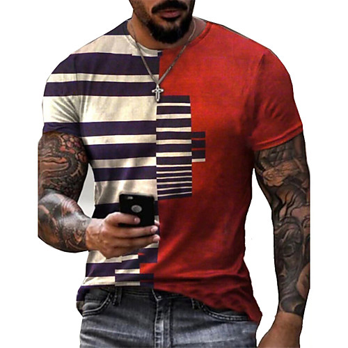 Men's Tee T shirt Shirt 3D Print Patchwork Graphic Spiral Stripe Plus Size Short Sleeve Casual Tops Basic Designer Slim Fit Big and Tall A B C
Men's Tee T shirt Shirt 3D Print Patchwork Graphic Spiral Stripe Plus Size Short Sleeve Casual Tops Basic Designer Slim Fit Big and Tall A B C
