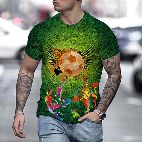 Men's Unisex Tee T shirt Shirt 3D Print Graphic Prints Football Print Short Sleeve Daily Tops Casual Designer Big and Tall Green
Men's Unisex Tee T shirt Shirt 3D Print Graphic Prints Football Print Short Sleeve Daily Tops Casual Designer Big and Tall Green