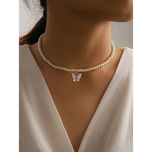 Butterfly Choker Necklace Pendant Necklace Beads Dainty Simple Fashion Holiday Imitation Pearl Stone Alloy Blushing Pink 30 cm Necklace Jewelry 1pc For Gift Prom Birthday Party Beach Festival
Butterfly Choker Necklace Pendant Necklace Beads Dainty Simple Fashion Holiday Imitation Pearl Stone Alloy Blushing Pink 30 cm Necklace Jewelry 1pc For Gift Prom Birthday Party Beach Festival