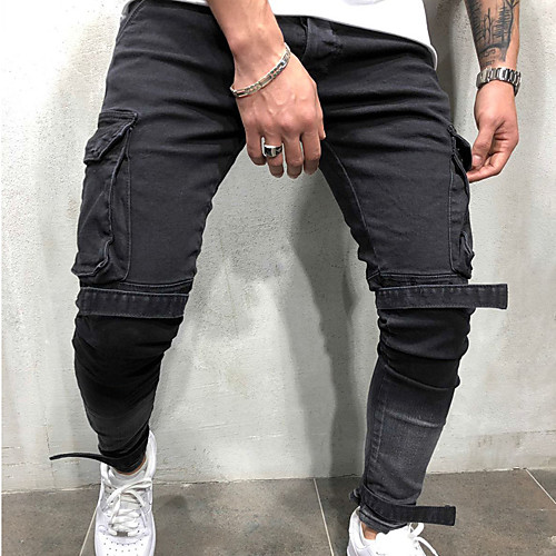 Men's Stylish Sporty Casual / Sporty Streetwear Comfort Daily Sports Pants Jeans Trousers Pants Solid Color Full Length Pocket Black
Men's Stylish Sporty Casual / Sporty Streetwear Comfort Daily Sports Pants Jeans Trousers Pants Solid Color Full Length Pocket Black