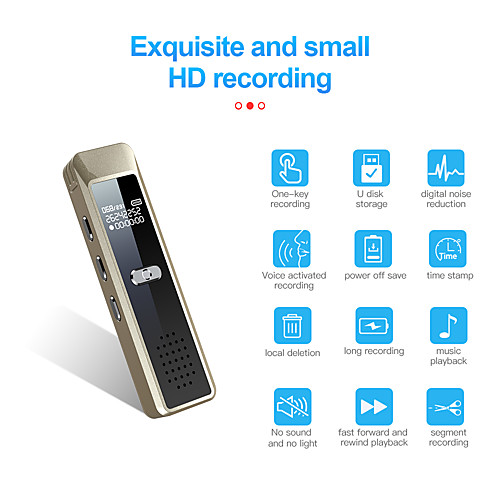 Digital Voice Recorder LITBest Q7 32GB Portable Digital Voice Recorder Recording MP3 Player Rechargeable for Traveling Meeting
Digital Voice Recorder LITBest Q7 32GB Portable Digital Voice Recorder Recording MP3 Player Rechargeable for Traveling Meeting