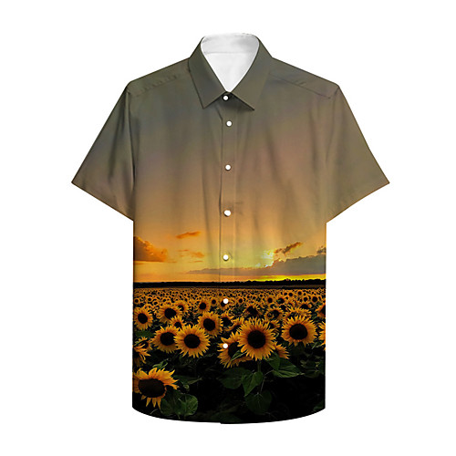 Men's Shirt 3D Print Sunflower Plus Size 3D Print Button-Down Short Sleeve Casual Tops Casual Fashion Breathable Comfortable Yellow / Sports
Men's Shirt 3D Print Sunflower Plus Size 3D Print Button-Down Short Sleeve Casual Tops Casual Fashion Breathable Comfortable Yellow / Sports