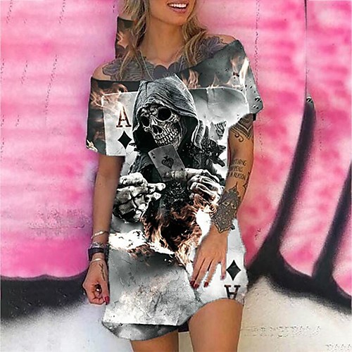 Women's T Shirt Dress Tee Dress Knee Length Dress Blue Purple Gray Black Dark Gray Red Short Sleeve Pattern Spring Summer Casual 2021 S M L XL XXL XXXL
Women's T Shirt Dress Tee Dress Knee Length Dress Blue Purple Gray Black Dark Gray Red Short Sleeve Pattern Spring Summer Casual 2021 S M L XL XXL XXXL