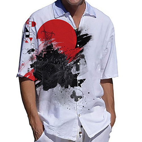 Men's Shirt 3D Print Scenery Plus Size 3D Print Button-Down Short Sleeve Casual Tops Casual Fashion Breathable Comfortable Red
Men's Shirt 3D Print Scenery Plus Size 3D Print Button-Down Short Sleeve Casual Tops Casual Fashion Breathable Comfortable Red