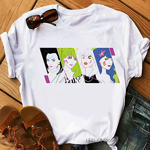 Inspired by Jem and the Holograms Cosplay Anime Cartoon Polyester / Cotton Blend Print Harajuku Graphic Kawaii T-shirt For Women's / Men's
Inspired by Jem and the Holograms Cosplay Anime Cartoon Polyester / Cotton Blend Print Harajuku Graphic Kawaii T-shirt For Women's / Men's