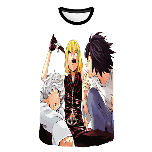 Inspired by Death Note Cosplay Anime Cartoon 100% Polyester 3D Harajuku Graphic Kawaii T-shirt For Women's / Men's
Inspired by Death Note Cosplay Anime Cartoon 100% Polyester 3D Harajuku Graphic Kawaii T-shirt For Women's / Men's