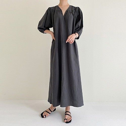 Women's Loose Maxi long Dress Blue khaki Half Sleeve Solid Color Spring Summer Casual Loose 2021 S M L XL
Women's Loose Maxi long Dress Blue khaki Half Sleeve Solid Color Spring Summer Casual Loose 2021 S M L XL