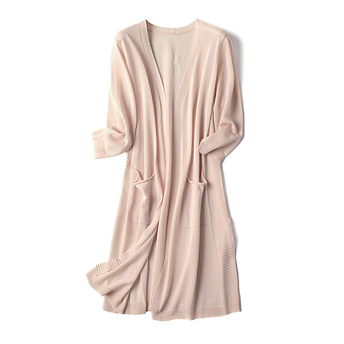 Women's Solid Color Cardigan Long Sleeve Sweater Cardigans V Neck White Blushing Pink Black
Women's Solid Color Cardigan Long Sleeve Sweater Cardigans V Neck White Blushing Pink Black