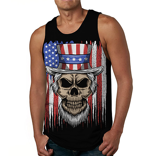 Men's Tank Top Undershirt 3D Print Graphic Prints Skull Print Sleeveless Daily Tops Casual Designer Big and Tall Black
Men's Tank Top Undershirt 3D Print Graphic Prints Skull Print Sleeveless Daily Tops Casual Designer Big and Tall Black