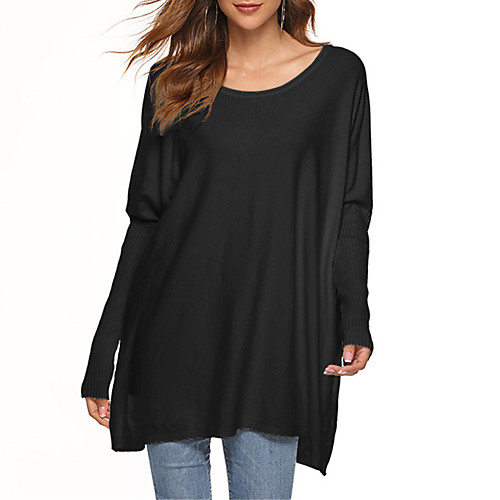 Women's Knitted Solid Color Sweater Long Sleeve Sweater Cardigans Crew Neck Fall Winter White Black Brown
Women's Knitted Solid Color Sweater Long Sleeve Sweater Cardigans Crew Neck Fall Winter White Black Brown