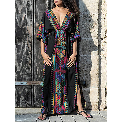 Women's Cover Up Beach Dress Swimsuit Print Black Swimwear Bathing Suits New / Padless
Women's Cover Up Beach Dress Swimsuit Print Black Swimwear Bathing Suits New / Padless