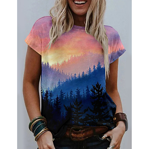 Women's Floral Theme 3D Printed Painting T shirt Scenery 3D Print Round Neck Basic Tops Blushing Pink
Women's Floral Theme 3D Printed Painting T shirt Scenery 3D Print Round Neck Basic Tops Blushing Pink