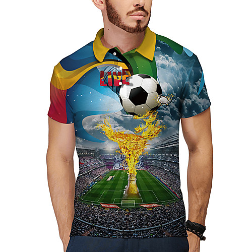 Men's Golf Shirt Tennis Shirt 3D Print Football Button-Down Short Sleeve Casual Tops Casual Fashion Cool Green / Sports
Men's Golf Shirt Tennis Shirt 3D Print Football Button-Down Short Sleeve Casual Tops Casual Fashion Cool Green / Sports
