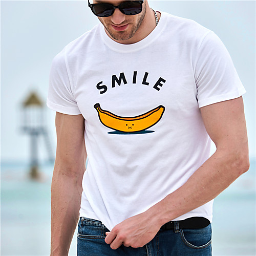 Men's Unisex T shirt Hot Stamping Graphic Prints Banana Letter Plus Size Print Short Sleeve Daily Tops 100% Cotton Basic Casual White Black Blushing Pink
Men's Unisex T shirt Hot Stamping Graphic Prints Banana Letter Plus Size Print Short Sleeve Daily Tops 100% Cotton Basic Casual White Black Blushing Pink