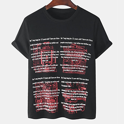 Men's Unisex Tee T shirt Hot Stamping Graphic Prints Letter Plus Size Print Short Sleeve Casual Tops Cotton Basic Designer Big and Tall Black
Men's Unisex Tee T shirt Hot Stamping Graphic Prints Letter Plus Size Print Short Sleeve Casual Tops Cotton Basic Designer Big and Tall Black