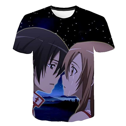 Inspired by SAO Swords Art Online Cosplay Anime Cartoon 100% Polyester Print 3D Harajuku Graphic T-shirt For Women's / Men's
Inspired by SAO Swords Art Online Cosplay Anime Cartoon 100% Polyester Print 3D Harajuku Graphic T-shirt For Women's / Men's