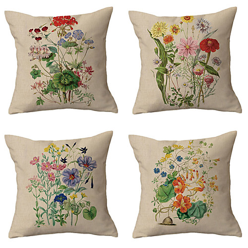 Floral Pastoral Double Side Cushion Cover 4PC Soft Decorative Square Throw Pillow Cover Cushion Case Pillowcase for Sofa Bedroom Livingroom Outdoor Superior Quality Machine Washable Outdoor Cushion for Sofa Couch Bed Chair
Floral Pastoral Double Side Cushion Cover 4PC Soft Decorative Square Throw Pillow Cover Cushion Case Pillowcase for Sofa Bedroom Livingroom Outdoor Superior Quality Machine Washable Outdoor Cushion for Sofa Couch Bed Chair