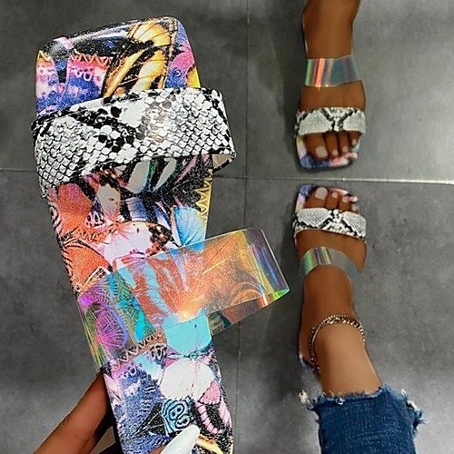 Women's Sandals Outdoor Slippers Flat Heel Square Toe PU Leopard Snake Leopard Yellow Red
Women's Sandals Outdoor Slippers Flat Heel Square Toe PU Leopard Snake Leopard Yellow Red