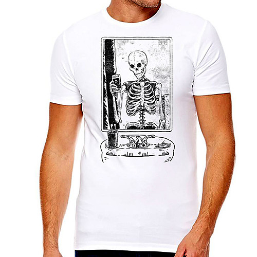 Men's Unisex Tee T shirt Hot Stamping Graphic Prints Skull Plus Size Print Short Sleeve Casual Tops Cotton Basic Designer Big and Tall White
Men's Unisex Tee T shirt Hot Stamping Graphic Prints Skull Plus Size Print Short Sleeve Casual Tops Cotton Basic Designer Big and Tall White
