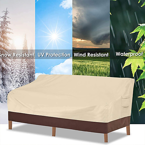 Waterproof Patio Sofa Cover, Heavy Duty Outdoor Patio Furniture Covers with Air Vent and Attachment Strap
Waterproof Patio Sofa Cover, Heavy Duty Outdoor Patio Furniture Covers with Air Vent and Attachment Strap