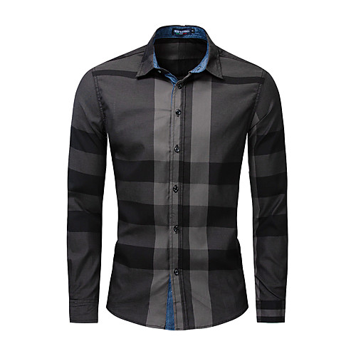 Men's Shirt Lattice Button-Down Long Sleeve Casual Tops 100% Cotton Lightweight Casual Fashion Breathable Black Royal Blue
Men's Shirt Lattice Button-Down Long Sleeve Casual Tops 100% Cotton Lightweight Casual Fashion Breathable Black Royal Blue