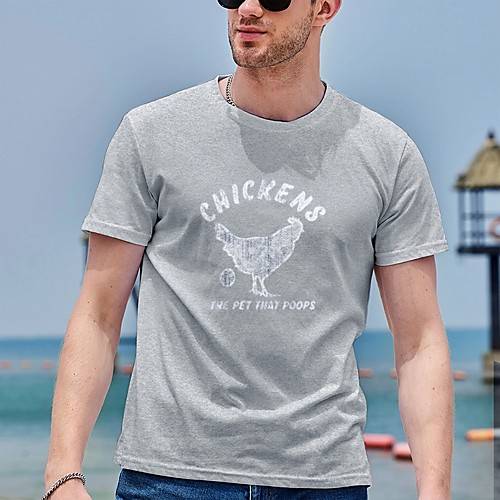 Men's Tee T shirt Hot Stamping Graphic Prints Chicken Plus Size Print Short Sleeve Casual Tops Cotton Basic Designer Big and Tall Black Gray
Men's Tee T shirt Hot Stamping Graphic Prints Chicken Plus Size Print Short Sleeve Casual Tops Cotton Basic Designer Big and Tall Black Gray
