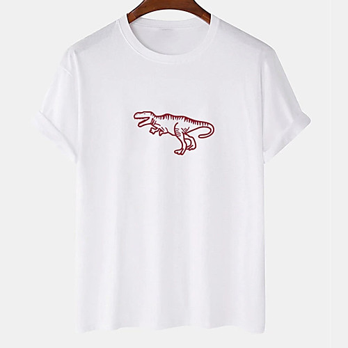 Men's Unisex Tee T shirt Hot Stamping Graphic Prints Dinosaur Animal Plus Size Print Short Sleeve Casual Tops Cotton Basic Designer Big and Tall White Black Light gray
Men's Unisex Tee T shirt Hot Stamping Graphic Prints Dinosaur Animal Plus Size Print Short Sleeve Casual Tops Cotton Basic Designer Big and Tall White Black Light gray