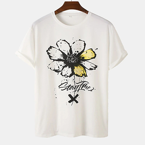 Men's Unisex Tee T shirt Hot Stamping Floral Graphic Prints Plus Size Print Short Sleeve Casual Tops Cotton Basic Designer Big and Tall White
Men's Unisex Tee T shirt Hot Stamping Floral Graphic Prints Plus Size Print Short Sleeve Casual Tops Cotton Basic Designer Big and Tall White