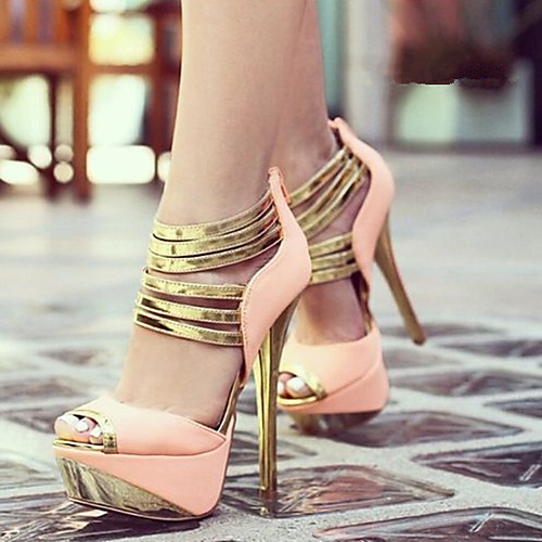 Women's Sandals Platform Sandals High Heel Peep Toe Suede PU Color Block Pink / White Black
Women's Sandals Platform Sandals High Heel Peep Toe Suede PU Color Block Pink / White Black