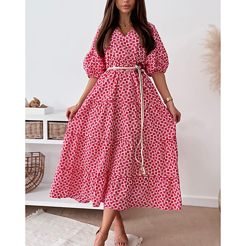 Women's Swing Dress Midi Dress Blue Red Long Sleeve Plaid / Check Spring Summer Casual 2021 S M L XL XXL
Women's Swing Dress Midi Dress Blue Red Long Sleeve Plaid / Check Spring Summer Casual 2021 S M L XL XXL