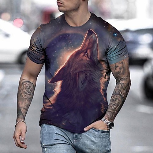 Men's Tee T shirt Shirt 3D Print Graphic Wolf Plus Size Short Sleeve Casual Tops Basic Designer Slim Fit Big and Tall Blue Black Green
Men's Tee T shirt Shirt 3D Print Graphic Wolf Plus Size Short Sleeve Casual Tops Basic Designer Slim Fit Big and Tall Blue Black Green