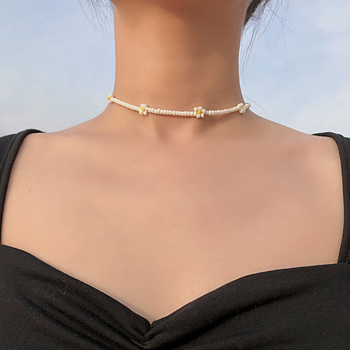 Women's Beaded Necklace Necklace Beads Flower Simple Sweet Boho Plastic Alloy White 40-47 cm Necklace Jewelry 1pc For Gift Prom Beach
Women's Beaded Necklace Necklace Beads Flower Simple Sweet Boho Plastic Alloy White 40-47 cm Necklace Jewelry 1pc For Gift Prom Beach